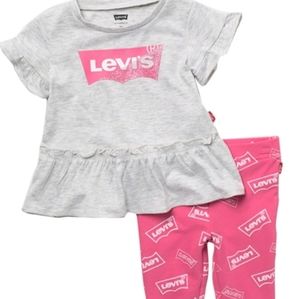 Levi's Girl Ruffle tunic top and legging s…